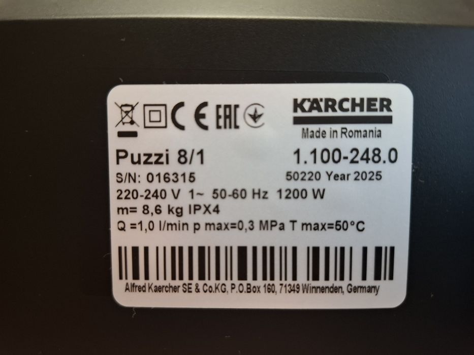 Karcher Puzzi 8/1. Продам