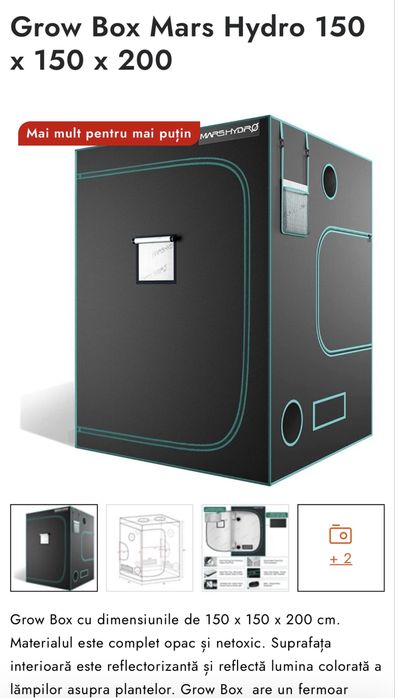 Marshhydro Grow Tent 150x150x200