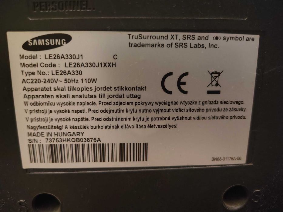 Televizor LCD SAMSUNG model LE26A330J1