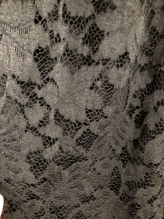 Като нова H&M официална/офис дантела черна рокля M/L