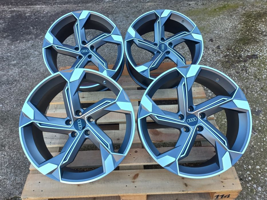 18"AUDI Rotor26 Matt Gunmetal Polish 8Ж ет30 A5 A6 A7 A8 Q3 Q5 Q7 Нови