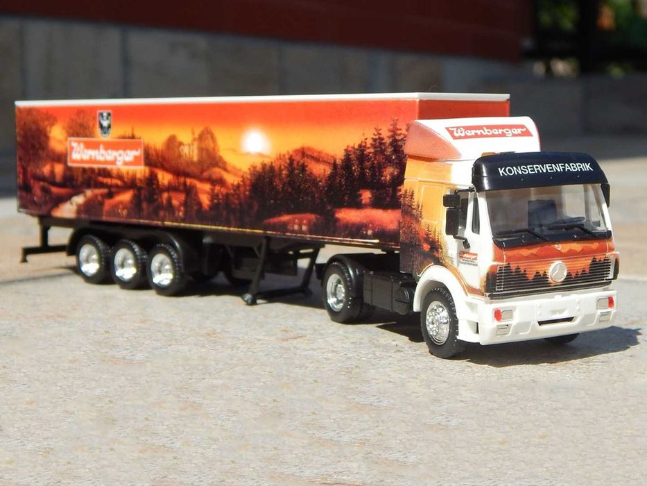 Macheta camion transport Mercedes-Benz SK 88 Wernberger cu vitrina