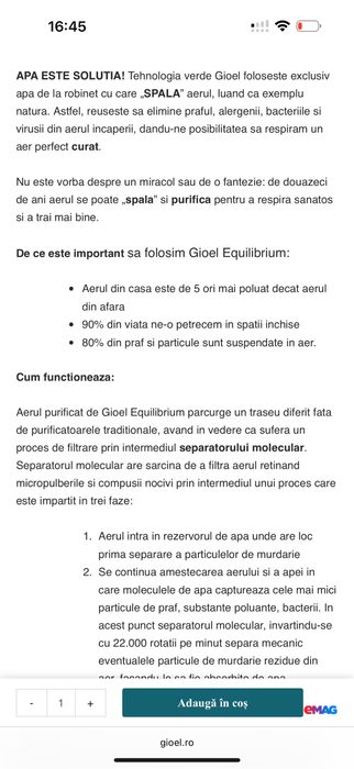 Vand purificator aer profesional ( cel mai bun din ce exista pe piata)