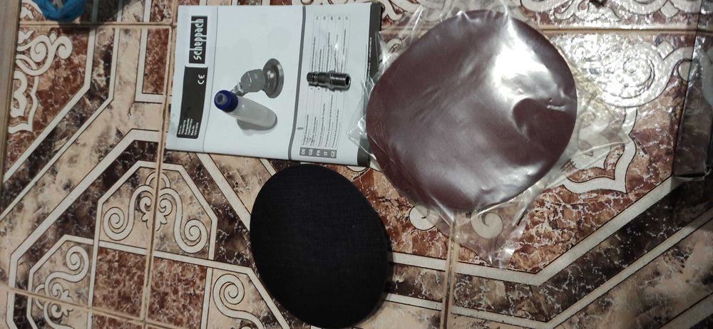 Комплект пневматичен ексцентършлайф с двойно действие 6“ / Scheppach