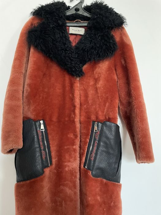 Дубленка оранжевая