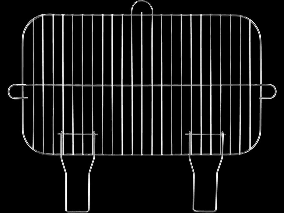 Grătar mobil pe cărbuni GRILLMEISTER cu roți, masă laterală și paravânt, suprafață 48,5×28,5 cm, Factura si Garantie