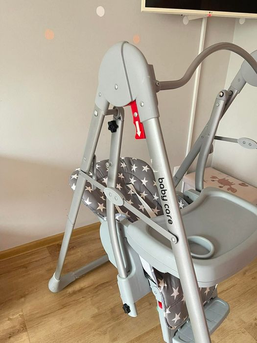 Бебешка люлка Baby Care Elite - Сива | люлка и столче за хранене