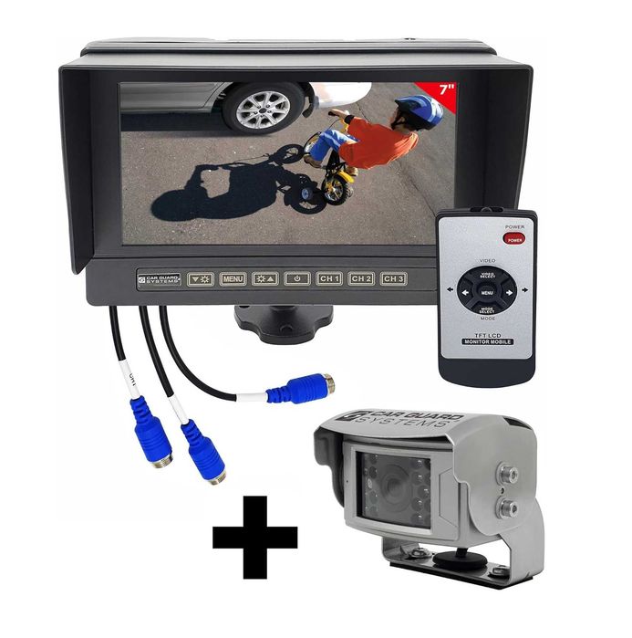Камера за задно виждане Carguard  Full HD 7 115° 3 входа за камера Професионална Камера за камион бус кемпер