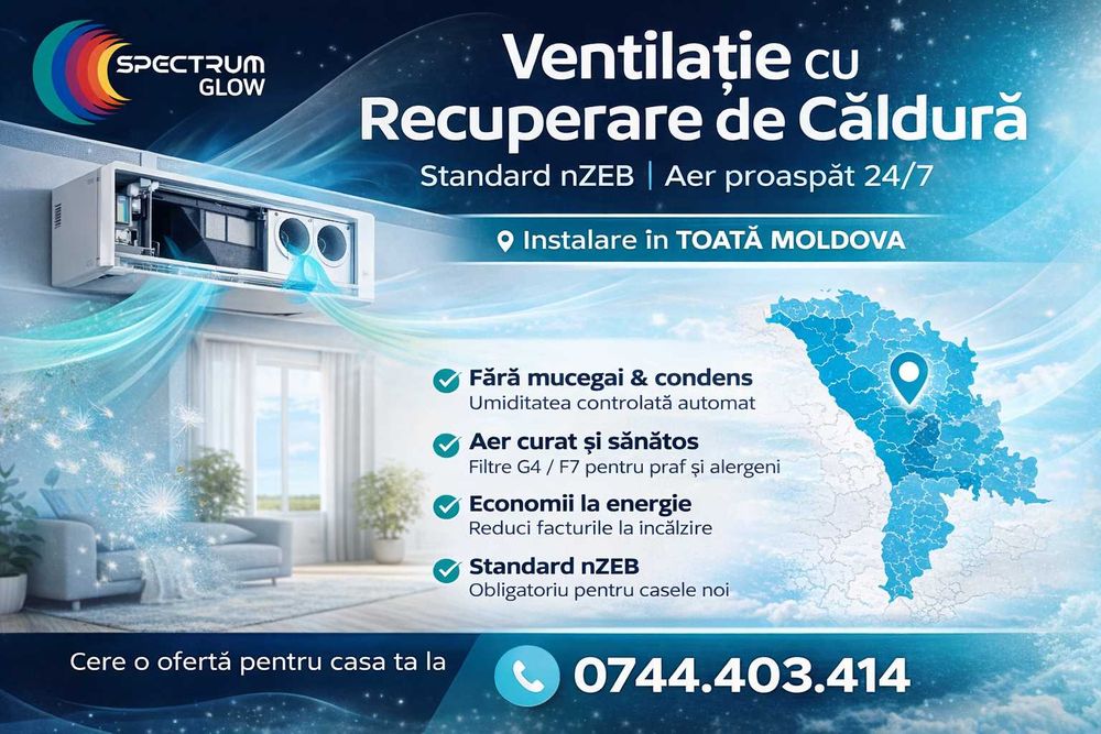 Sisteme Ventilație cu Recuperare Căldură nZEB | Aer Proaspăt 24/7