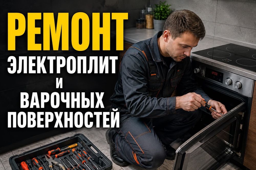 Ремонт плит электроплит варочных поверхностей духовки стиралок