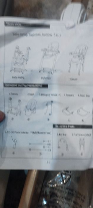 Детский стульчик 3 в 1 для кормления