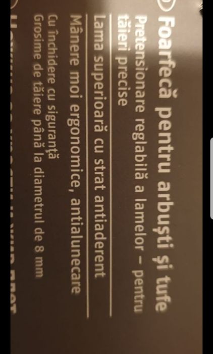 Foarfea petru tufe si arbusti
