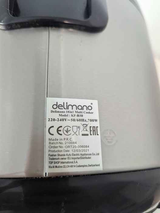 Multicooker Delimano KF-R50 5l, 700W, 18 programe