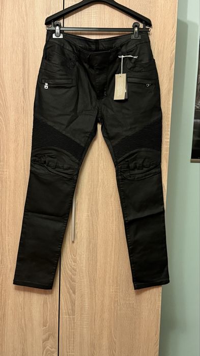 Blugi skinny Balmain Biker Jeans  - waxed- marimea 35 fit 32-33