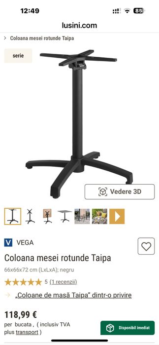 Picioare masa / Baza metalica