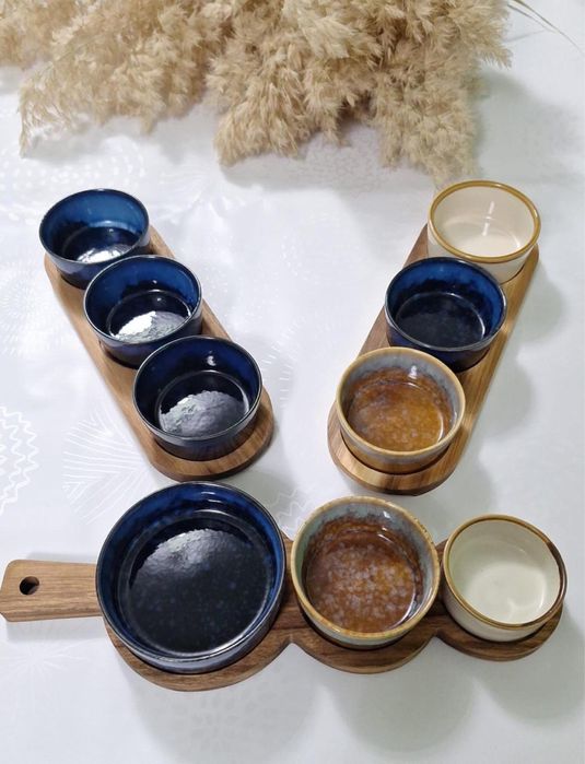 РЕСТОРАНДЫҚ менажница, ағаш + премиум керамика