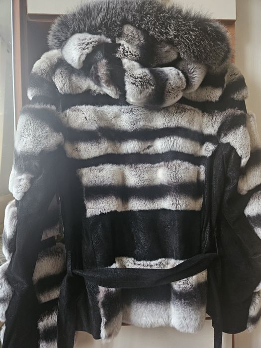 Палто чинчила  естествено