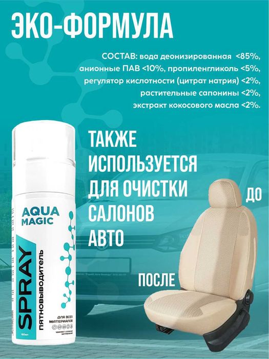 Спрей пятновыводитель AQUA MAGIC