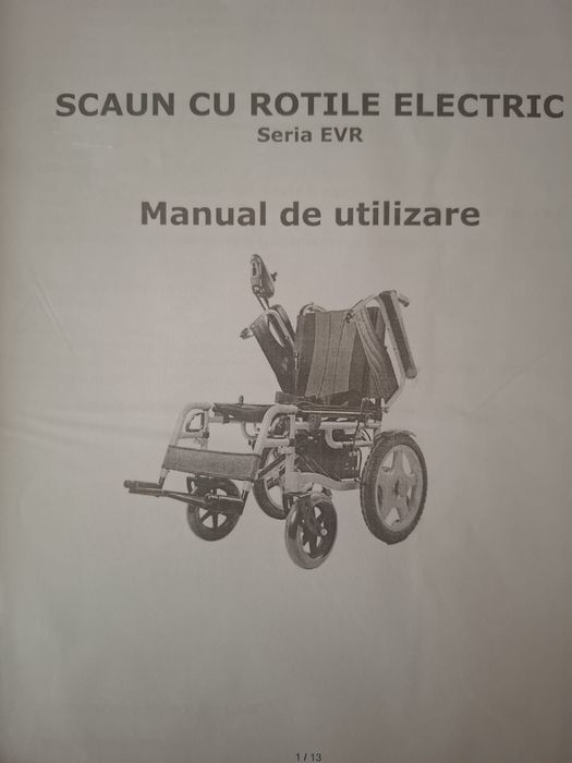 Scaun electric pt persoane cu dizabilități handicap (ca nou)