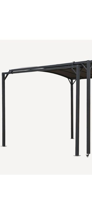 Pergola sau Carpot, structură metalica de gradina , acoperis retractabil, 3x3/5.35 m