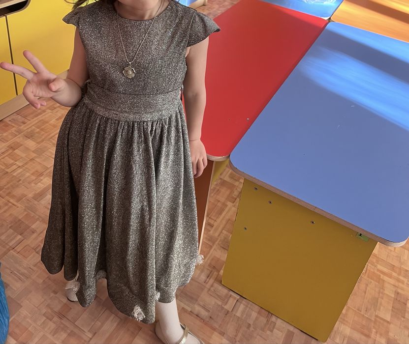 Платье снежинка для девочек