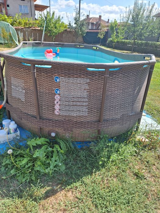 Bestway - Сглобяем басейн овален 427 cm x 250 cm x 100 cm