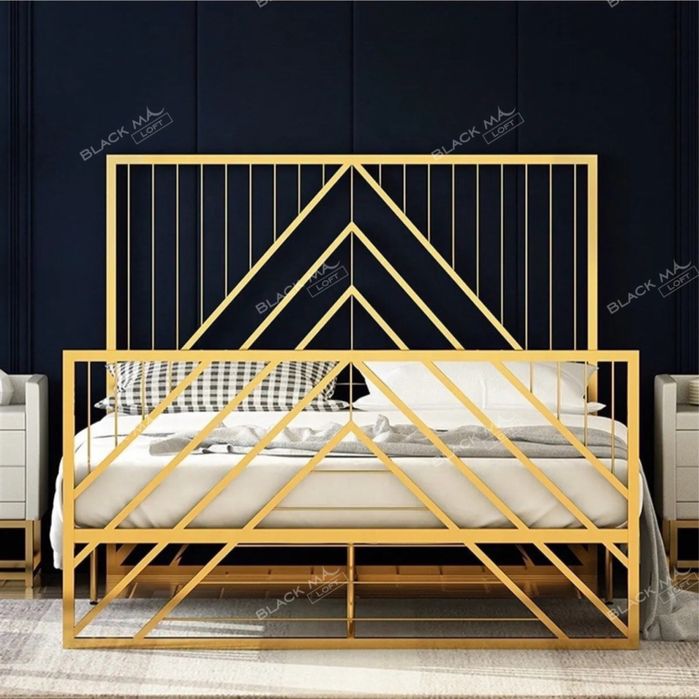Металлическая кровать LUXURY | Двуспальная лофт крават, Temir kalavat