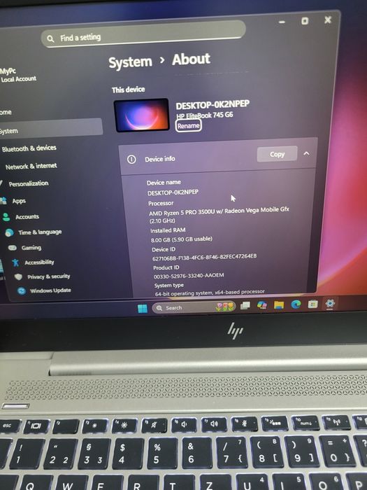 Hp eliteBook 745 G6 /procesor AMD Ryzen  5 Pro