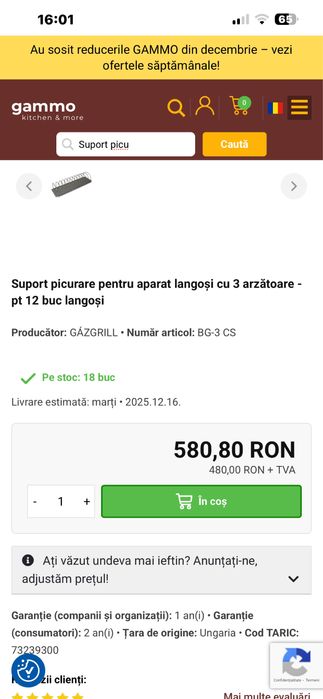 Suport picurare pentru aparat langosi