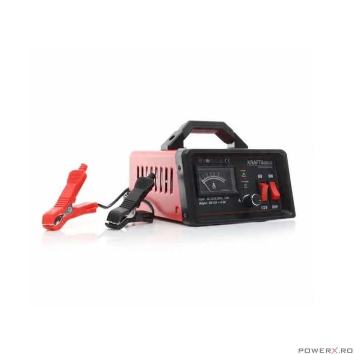 Redresor, incarcator auto pentru baterii 6-12V, 230V, 5-75Ah, Kraft