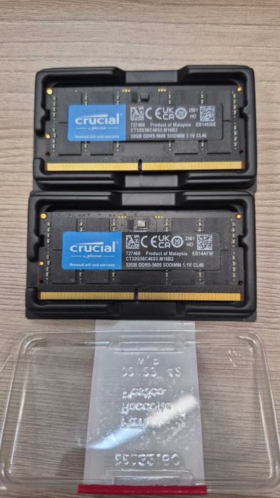ОЗУ DDR5 Sodimm 64гб комплект фирма Crucial 5600