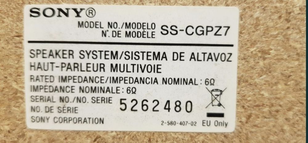 Boxe audio de raft Sony SS CGPZ 7 - monitoare pasive