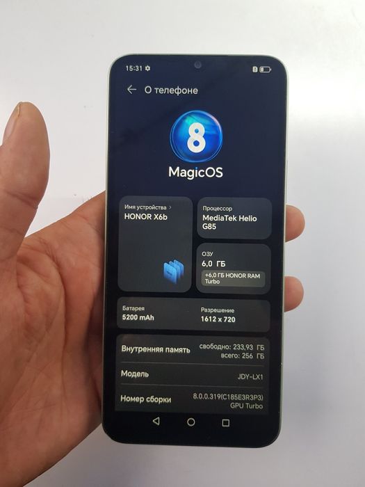 Honor X6B 256GB ideal holati