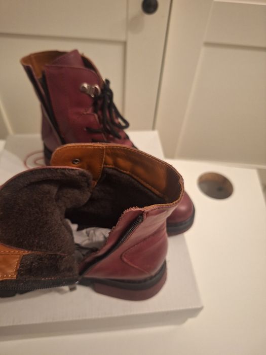 Botine dama, noi, piele naturala, mărimea 38