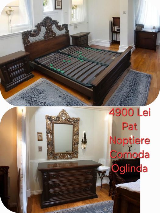 Dormitor din Lemn Masiv Sculptat