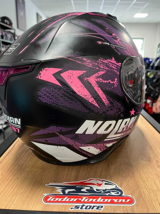 TОП ЦЕНА Мото каска за мотор NOLAN N87 LIGHT Pink/black/matt S 53-54