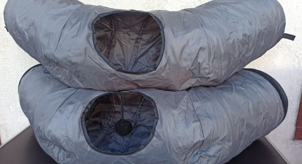 jucarie tub tunel pliabil joaca distractie animal de companie