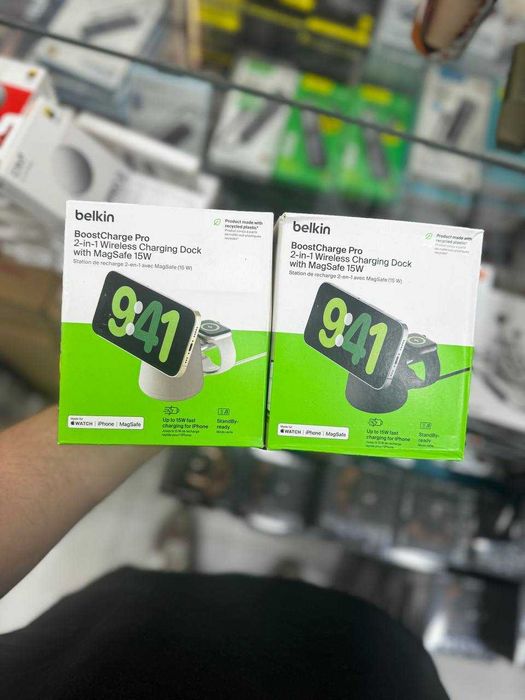 Belkin BoostCharge Pro 2-in-1 Wireless Charging Dock MagSafe 15W