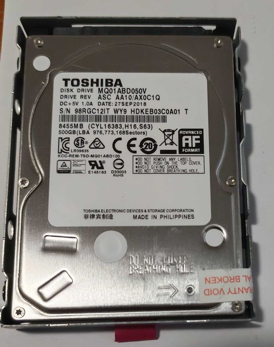 Hard Disk HDD Laptop Toshiba 500GB SATA
