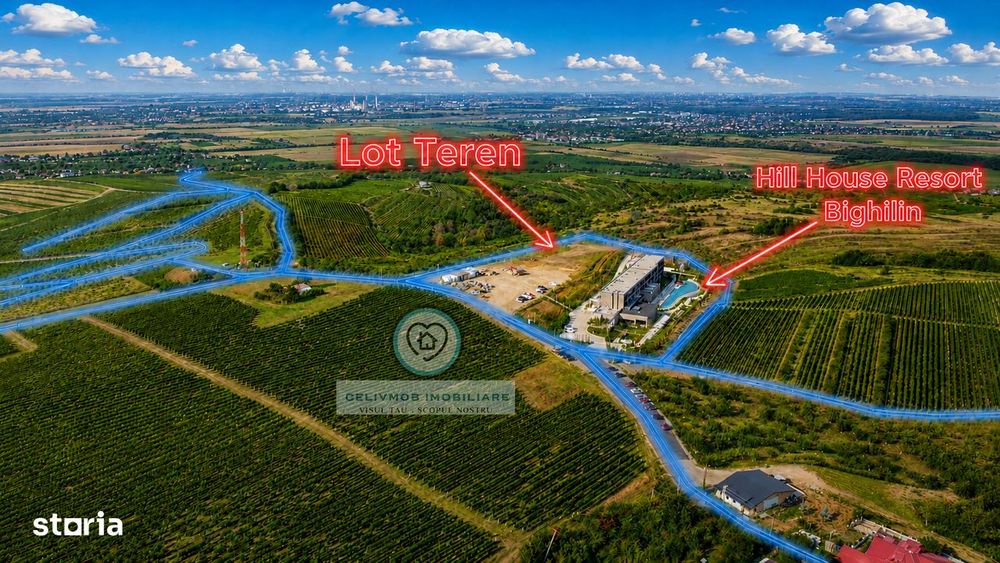 Teren 1400 mp Bucov | La limita Hill House Resort Bighilin