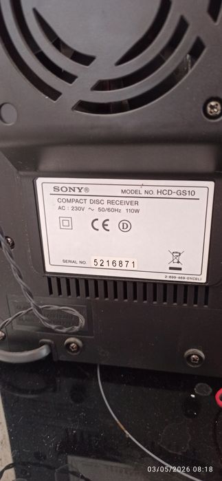 Микро Hi-Fi система Sony CMT-NEZ3 (HCD-GS10) с дървени тонколони