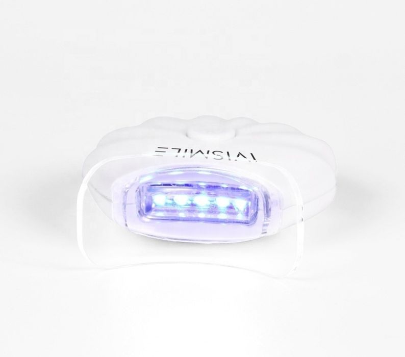 Set pentru albirea dintilor, IVISMILE Shell, Aparat cu LED, Gel de albire, Gutiere, Alb