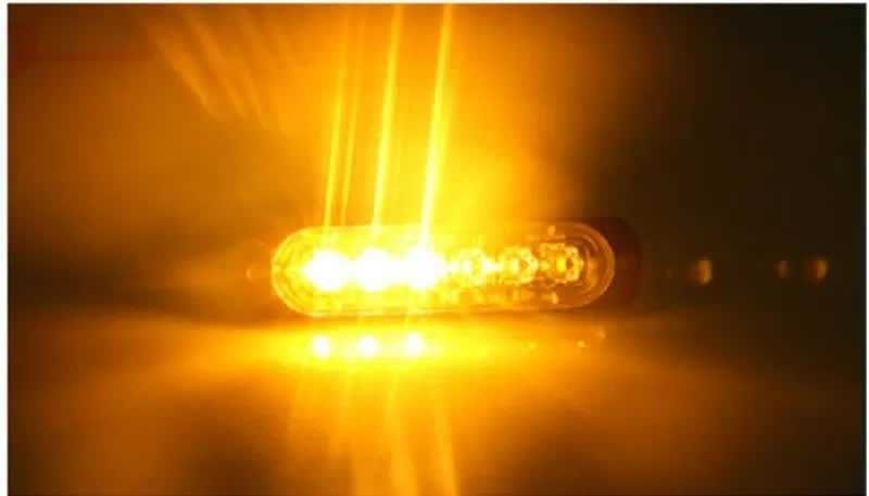 Лед led аварийна лампа за пътна помощ, жълта блиц светлина, мигаща