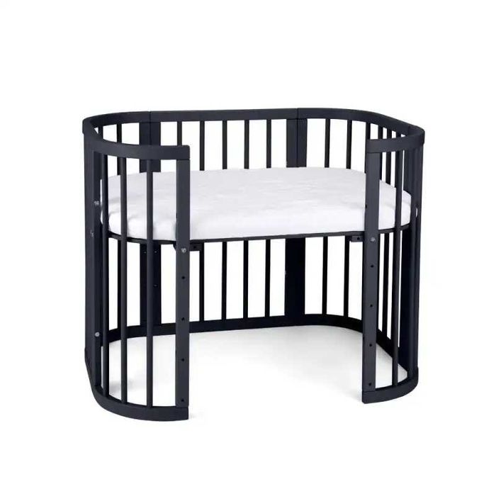 Кошара за Бебе, Детско Легло Смарт 5в1 и Матрак - Цвят Графит