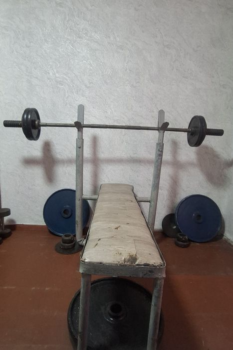 штанга с блинами