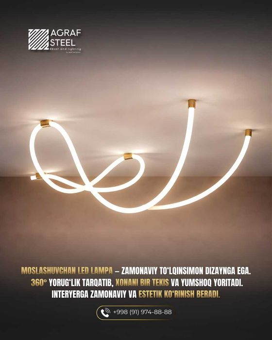 Гибкие LED лампы 360° от производителя