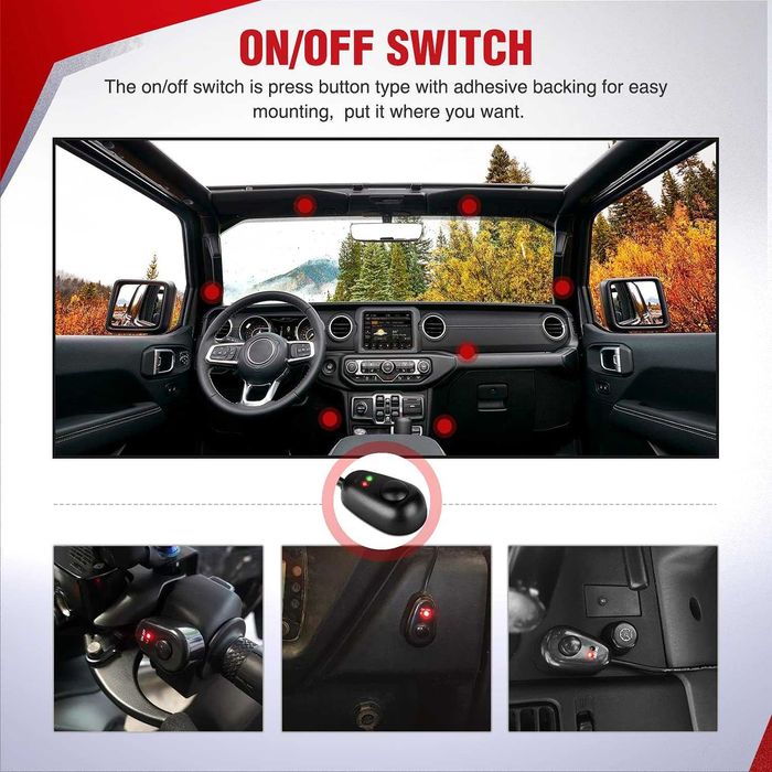 Instalatie electrica pentru proiectoare off-road cu doua iesiri