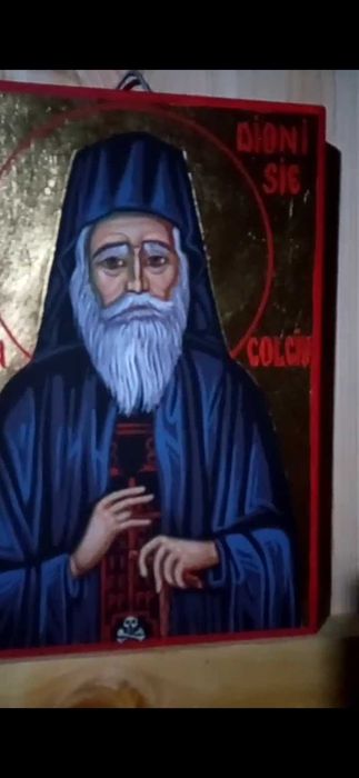 Sfântul Dionisie Vatopedinul de la Colciu icoana pictata A4 și A5