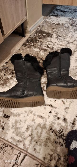 Cizme piele naturala îmblănite nr 35