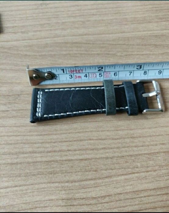 curea neagra piele naturala 24 24mm noua negru
